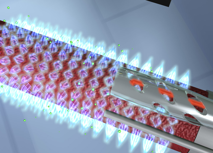 Over 90% efficient gas humidifier