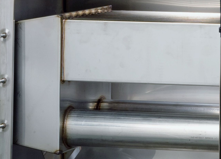 Steam humidifier flat heat exchanger