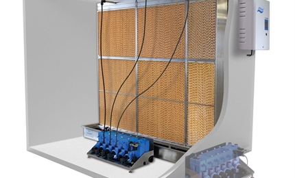 In-duct adiabatic humidifiers
